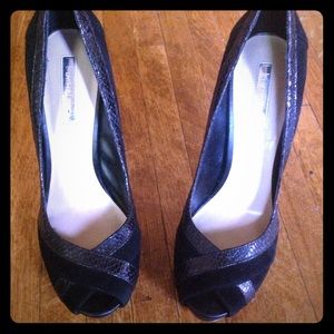 Peep toe heels by Halston